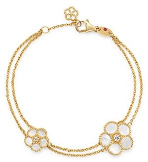 18K Yellow Gold Daisy Mother-of-Pearl & Diamond Bracelet - 100% Exclusive