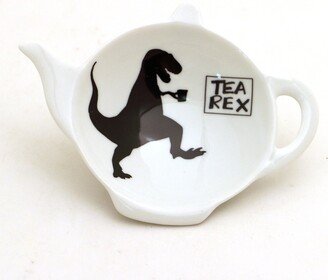 Tea Rex Teabag Holder, Funny Wordplay, Pun, Gifts Under 15, Dinosaur Lover, Tea Drinker Gift