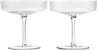 Set of 2 Ripple champagne glasses