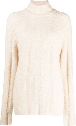 Wide-Ribbed Roll-Neck Jumper