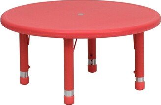 Emma+oliver 33 Round Plastic Height Adjustable Activity Table