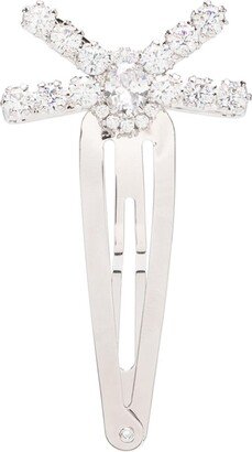 Crystal-Embellished Bow-Detailing Clip