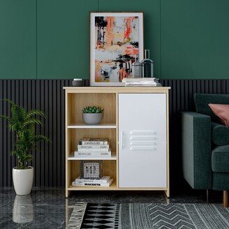 Modern Storage Cabinet with Five Open Storage Spaces