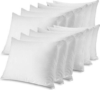 Circles Home 100% Cotton Breathable Standard Pillow Cover with Zipper - (12 Pack)