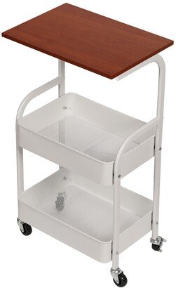 Lucky Monet 3-Tier Multifunctional Rolling Cart Metal Utility Cart