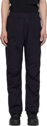 Blue Garment-Dyed Cargo Pants