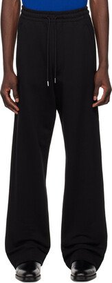 Black Drawstring Lounge Pants-AG