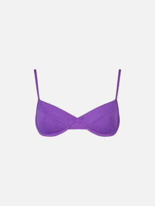 Woman Violet Underwired Bralette Swimsuit