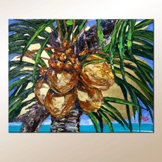 Amanda Johnson Gold Leaf Coconuts 7 – Original Oil and Gold Leaf On Canvas