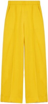 Elasticated Waist Cropped Trousers-AA