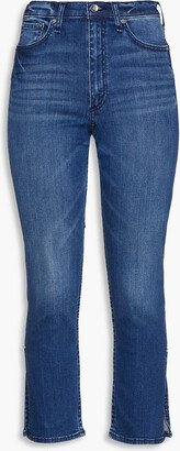 Nina faded high-rise kick-flare jeans