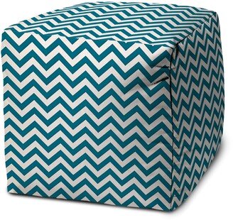 Joita Home Joita Indoor Outdoor Pouf ZIPPY Zipper Cover with Polystyrene Bead Insert 17 x 17 x 17