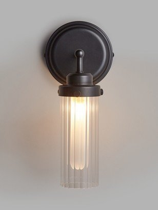 Ribbed Glass Bathroom Wall Light