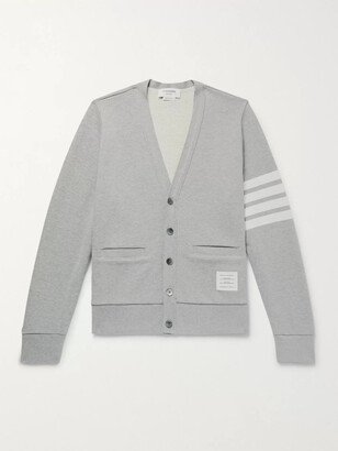 Striped Loopback Cotton-Jersey Cardigan