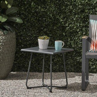 Ealdun Trade LLC Outdoor Modern Side Table with Steel Legs