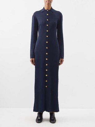 Carmelo Buttoned Jersey Maxi Dress