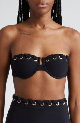 Alight Eyelet Underwire Balconette Bikini Top