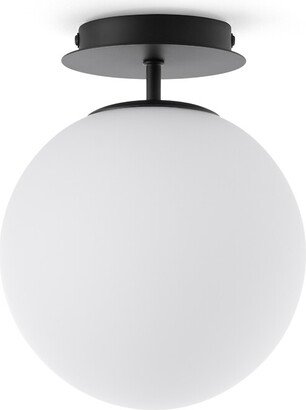 La Redoute Interieurs Atea Metal & Opaline Glass Ceiling Light