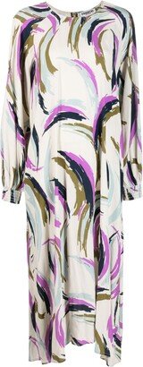 Dusun abstract-print midi dress