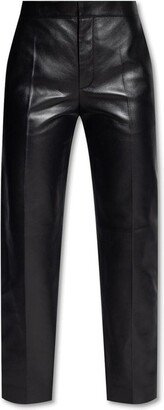 Straight-Leg Leather Pants-AD