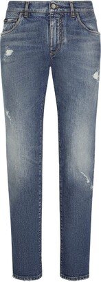 Distressed Slim Jeans-AF
