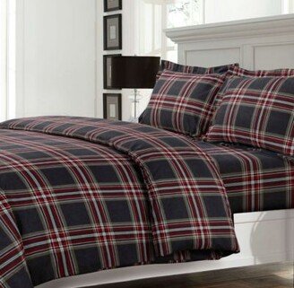 Heritage Plaid Cotton Flannel Printed Oversized Duvet Set