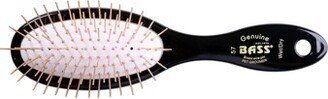 Bass Pet Brushes Style & Detangle Pet Brush with 100% Premium Alloy Pin High Polish Acrylic Handle Small Oval Black