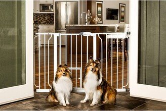 Extra Wide Cat and Dog Gate with Small Door