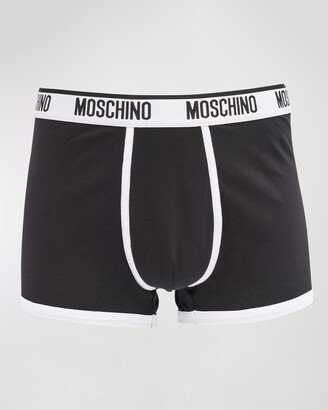 Men's Contrast-Outline Logo Trunks