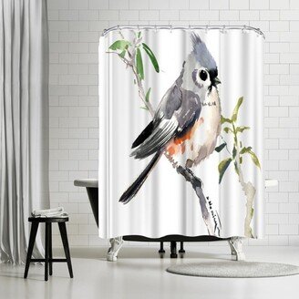 71 x 74 Shower Curtain, Titmouse Bird 2 by Suren Nersisyan