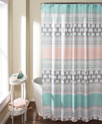 Elephant Stripe 72 x 72 Shower Curtain