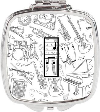 CJ2007-ISCM Letter I Musical Note Letters Compact Mirror