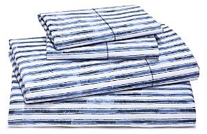 Watercolor Stripe Percale Sheet Set, Twin - 100% Exclusive