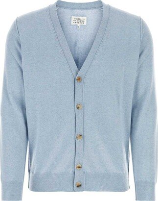 Buttoned V-Neck Cardigan-AB