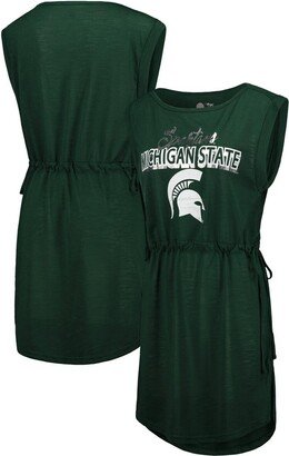 Women's G-iii 4Her by Carl Banks Green Michigan State Spartans Goat Swimsuit Cover-Up Dress