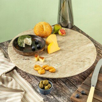 GAURI KOHLI Richmond Beige Marble Lazy Susan 16