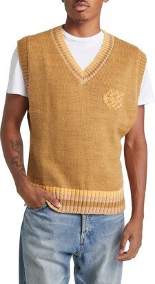 Pas Une Marque V-Neck Wool Blend Sweater Vest