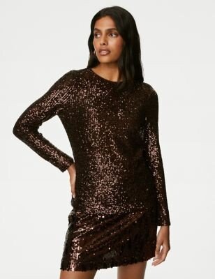 Sequin Round Neck Top