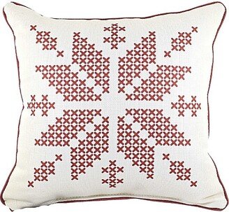 Christmas 16.0 Sweater Snowflake Pillow Living Room Cross Stitch Little Birdie The Little Birdie - Decorative Pillow