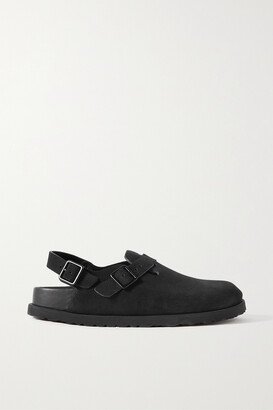 Tokio Suede Clogs - Black