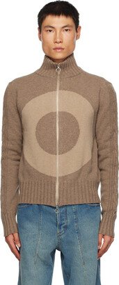 Edward Cuming Brown Zip Sweater