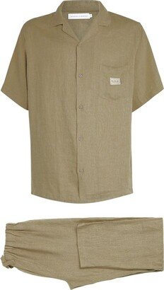 Linen Cuban Pyjama Set-AA