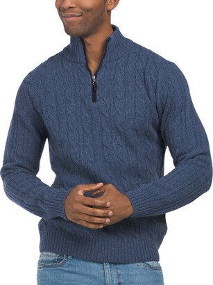 TJMAXX Wool Blend Quarter Zip Sweater For Men