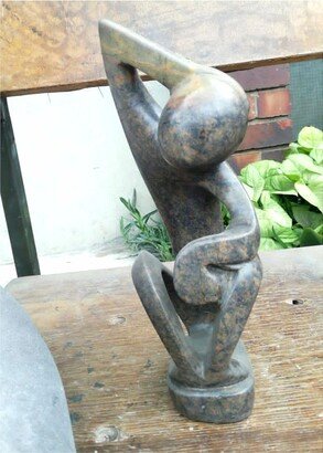 Fruit Serpentine Shona Sculpture, Abstract Statue, Stone Unique Home Décor, Decor African Sculpture