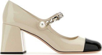 Two-Toned Block Heeled Pumps