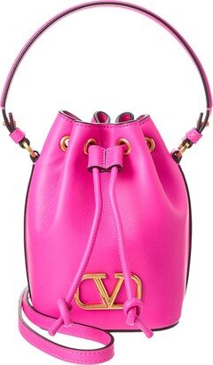 Vlogo Signature Mini Leather Bucket Bag