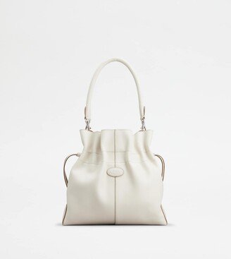 Di Bag Bucket Bag in Leather Small with Drawstring-AC