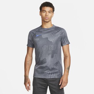 Men's Dri-FIT Academy Pro Short-Sleeve Soccer Top in Grey