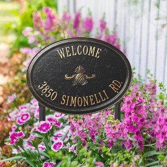 Designer Oval Lawn Address Plaque