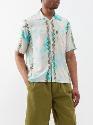 Dune-print Poplin Hawaiian Shirt